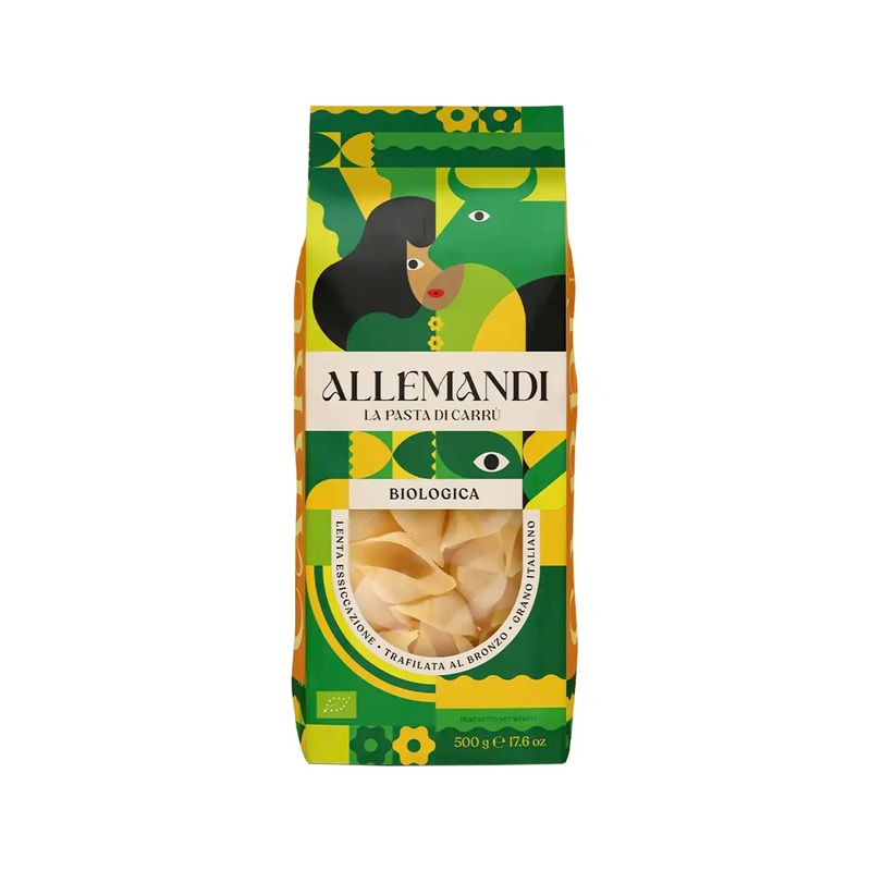 ALLEMANDI ORGANIC CONCHIGLIONI DI SEMOLA PASTA 500g