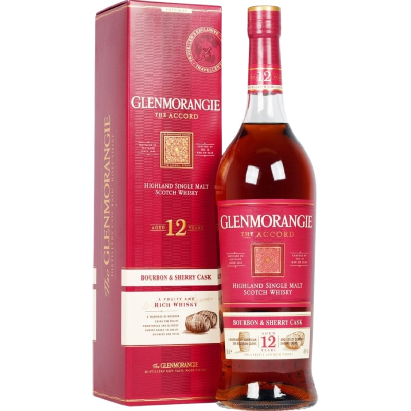 Glenmorangie 12YO The Accord + GB 43% 1Ltr