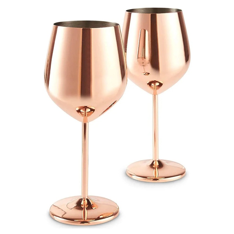VonShef Rose Gold Wine Glasses