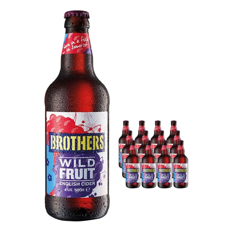Brothers Wild Fruit Premium Cider Multipack, 12 x 500 ml