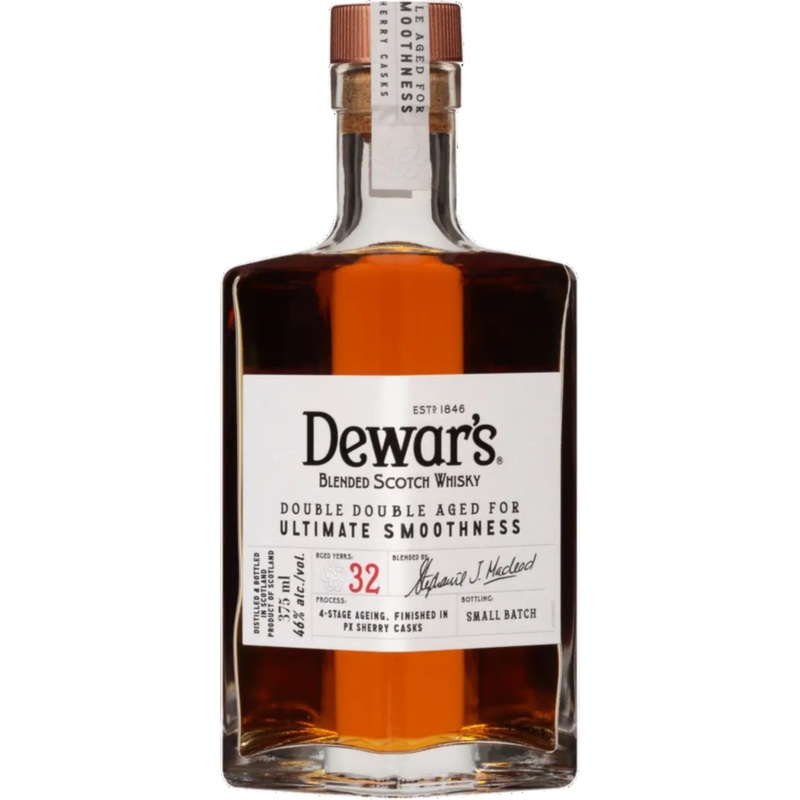 Dewars 32 Year Old Double Double Blended Scotch Whiskey - Small Batch | Four-Stage Ageing | Finished in Pedro Ximnez Sherry Casks