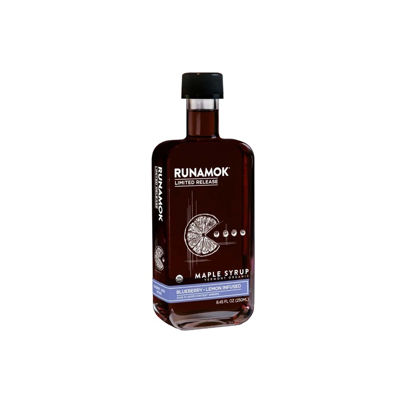 RUNAMOK ORGANIC BLUEBERRY AND LEMON MAPLE SYRUP 250ml