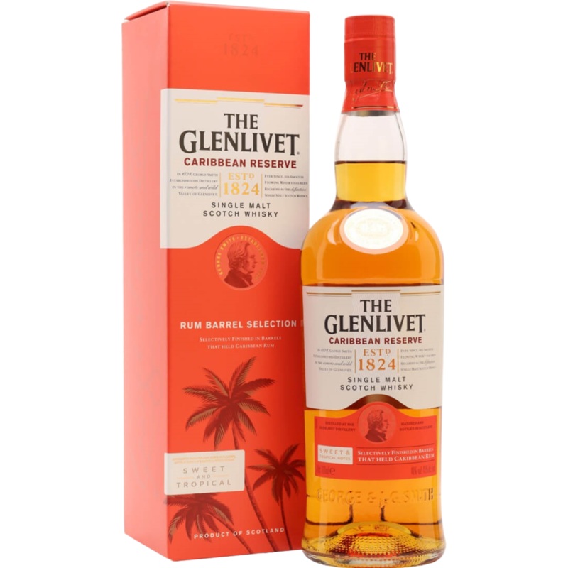 Glenlivet Caribbean Reserve + GB 70cl 40%
