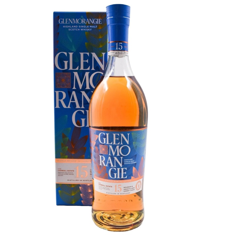 GLENMORANGIE SINGLE MALT SCOTCH THE CADBOLL ESTATE BOURBON & AMONTILLADO CASKS 15 YR 86 750ML
