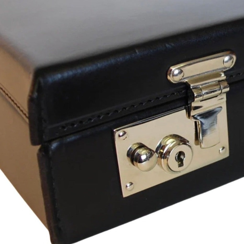 Bahrain | Attache Case | Peel Style | 4 Inch | Pinched Corner Lid-Over-Body Case | Bespoke | Hand Stitched | English Bridle Leather | Studio Burke Ltd Dark London Tan Bridle
