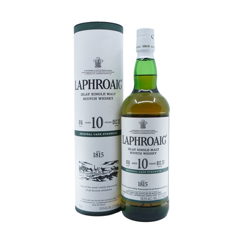 Laphroaig 10 Year Old Original Cask Strength Islay Single Malt Scotch Whisky