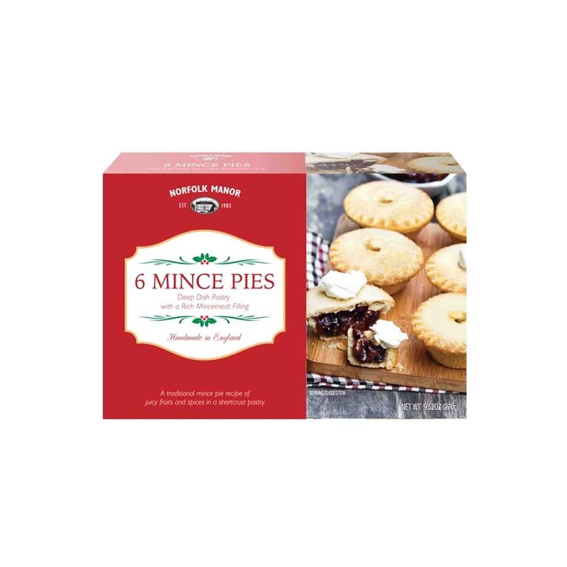 NORFOLK MANOR MINCE PIES 6 COUNT 270g