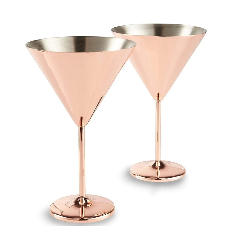 VonShef Copper Martini Glasses