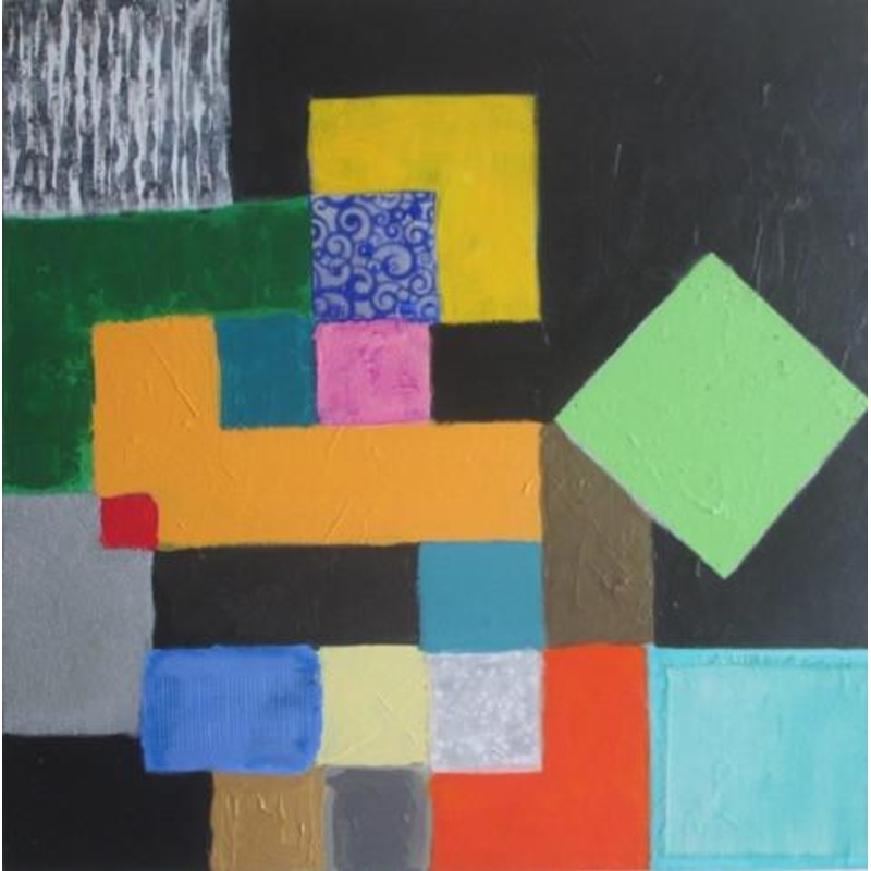 Art | Don't Be Square | Original Mixed Media on Canvas | 24 by 24 Inches