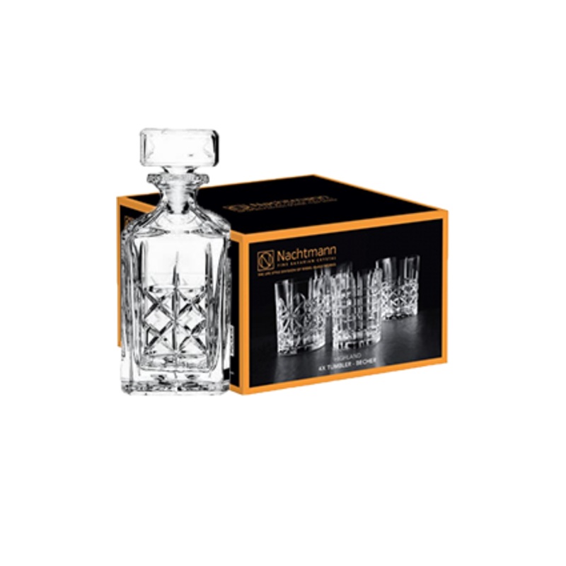 Nachtmann Highland Whisky Decanter + 4 Glasses