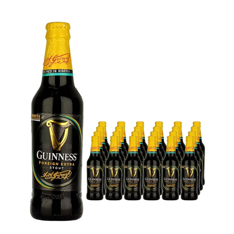 Guinness Nigerian Foreign Extra Stout Beer Bottle Multipack, 24 x 325 ml