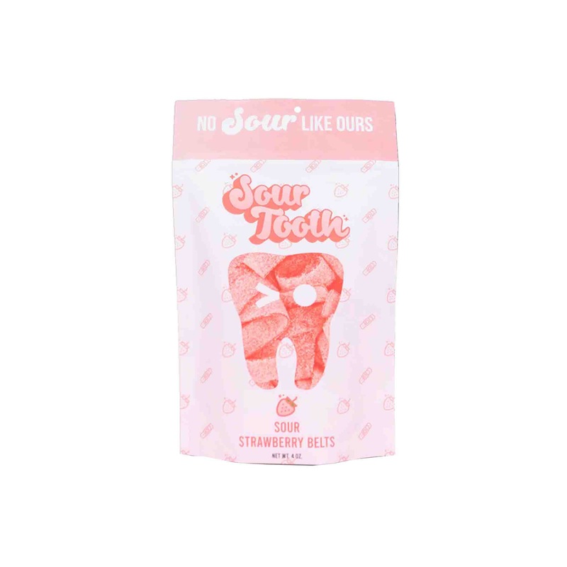 SOUR TOOTH STRAWBERRY BELTS 4oz