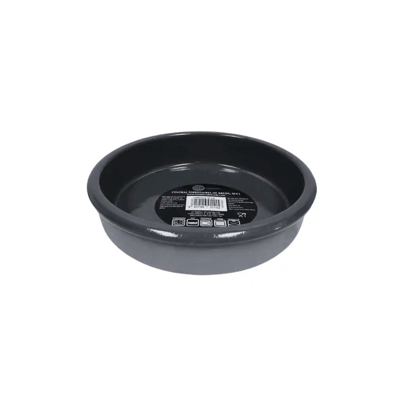 CENTRAL TERRISSAIRES DE BREDA CERAMICS TERRACOTTA CAZUELA - BLACK
