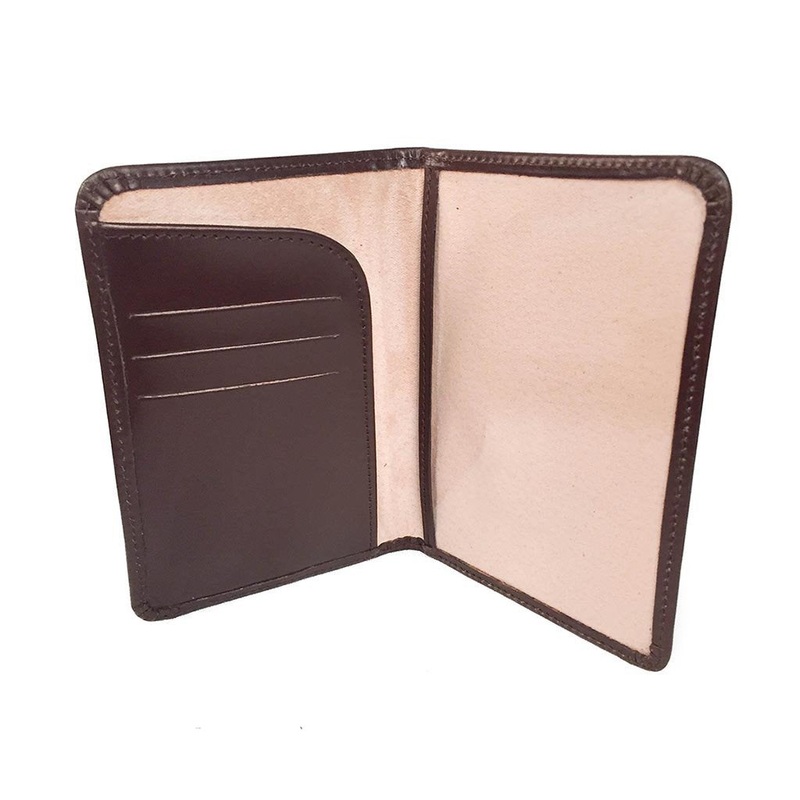Sterling & Burke Bridle Leather | Passport Cover | Suede Lining | Acetate Protector Red Bridle