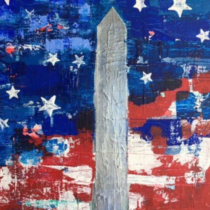 Art | DC 2017 | Original Acrylic on Gallery Canvas by Fabiano Amin | 16" x 12"