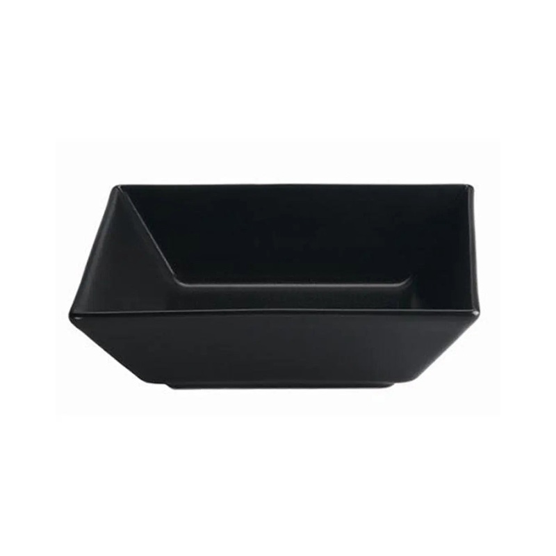Square Black Plastic Bowls 18cm Pack Size 10