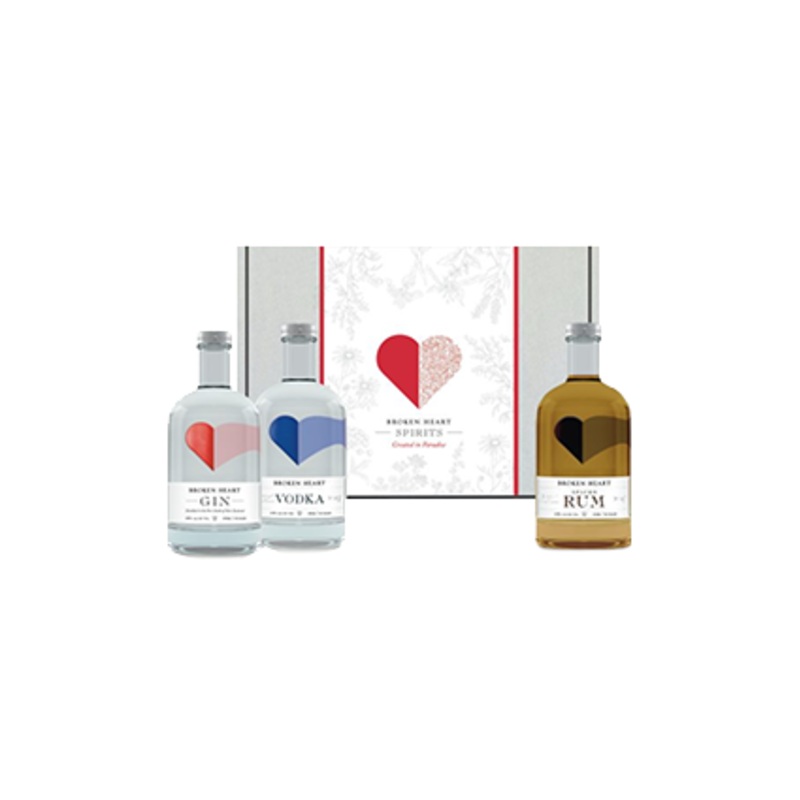 Broken Heart 3 x 200ml Classic Mixed Pack (Gin, Vodka, Rum)