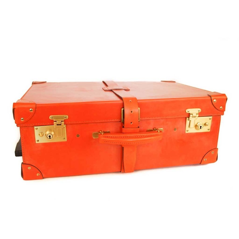 Leather Trunk Suitcase | 24 Inch | Wheels and Trolley Option | Hand Stitched | Luxury Travel | English Bridle Leather