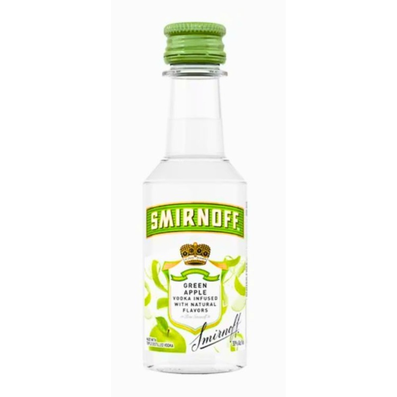 Smirnoff Vodka Green Apple 70 Proof - 50ml Mini Shot x 10