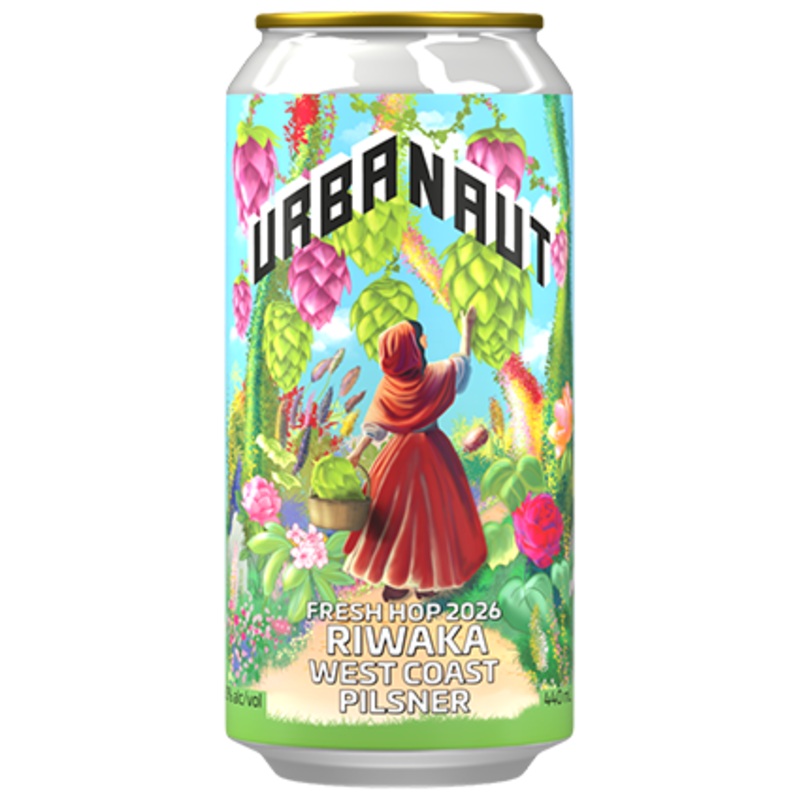 Urbanaut Fresh Hop 2026 Riwaka WC Pilsner 440ml
