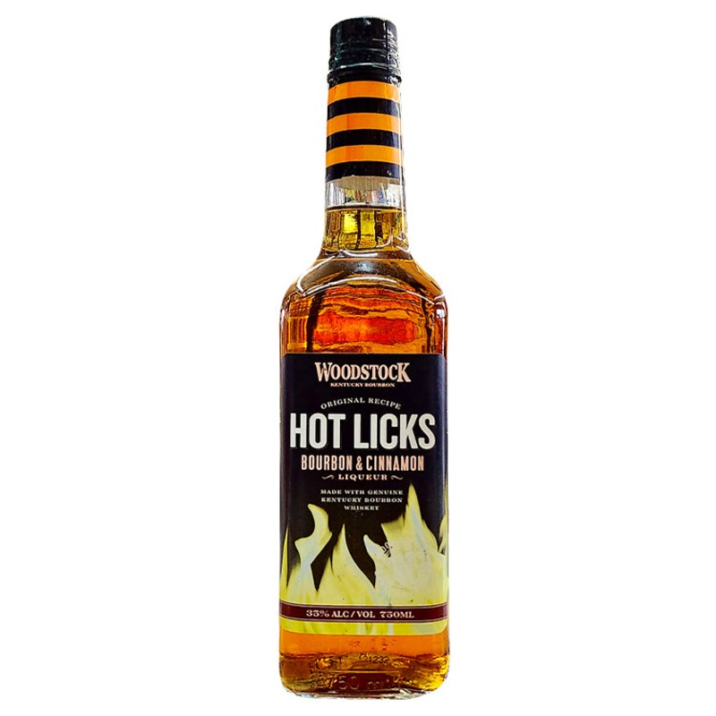 Woodstock Hot Licks Straight Bourbon Cinnamon Liqueur -750ml