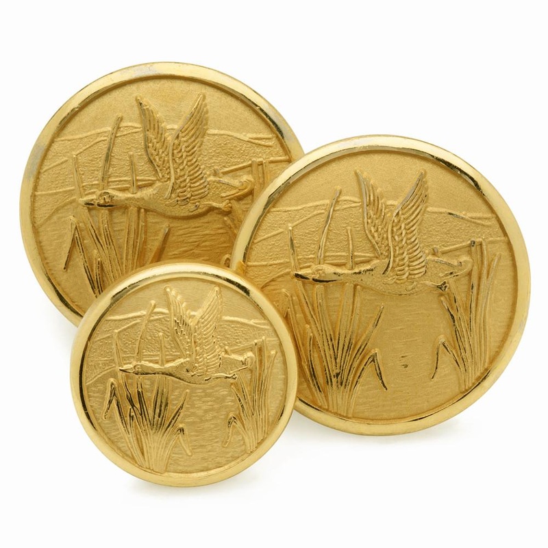 Duck Blazer Buttons | Gold Plated Blazer Buttons | Made in England | Benson and Clegg, London