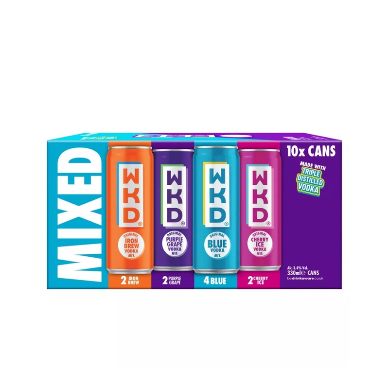 WKD Mixed Premixed Cocktail Multipack, 10 x 330 ml