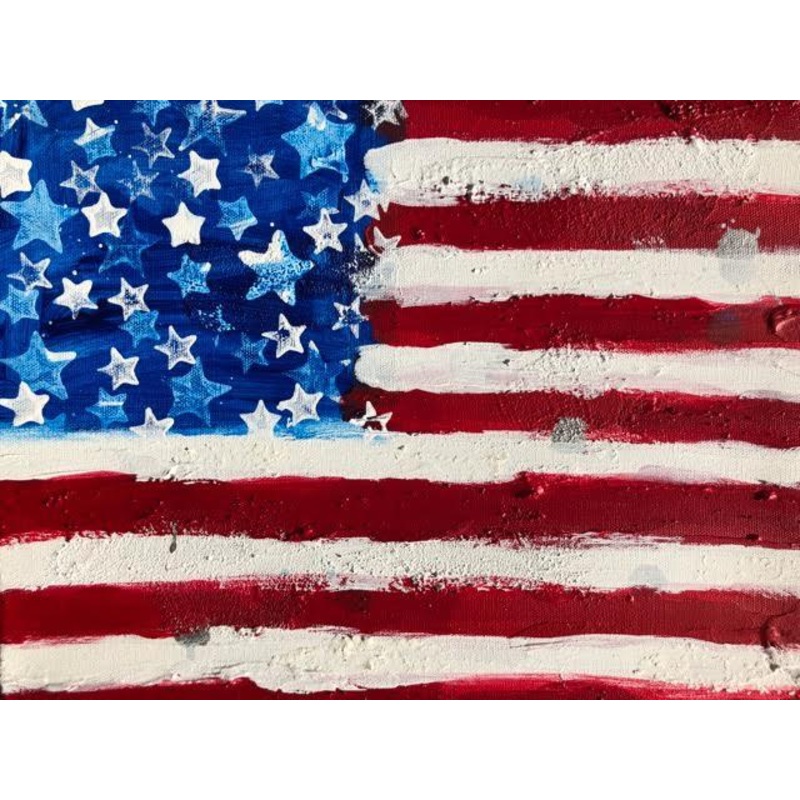 Art | America 2018 | Acrylic Mixed on Gallery Canvas by Fabiano Amin | 11" x 14"