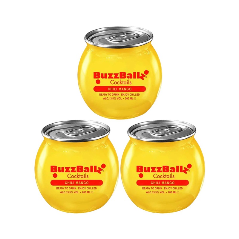 BuzzBallz Chili Mango Cocktail, 3 x 200 ml