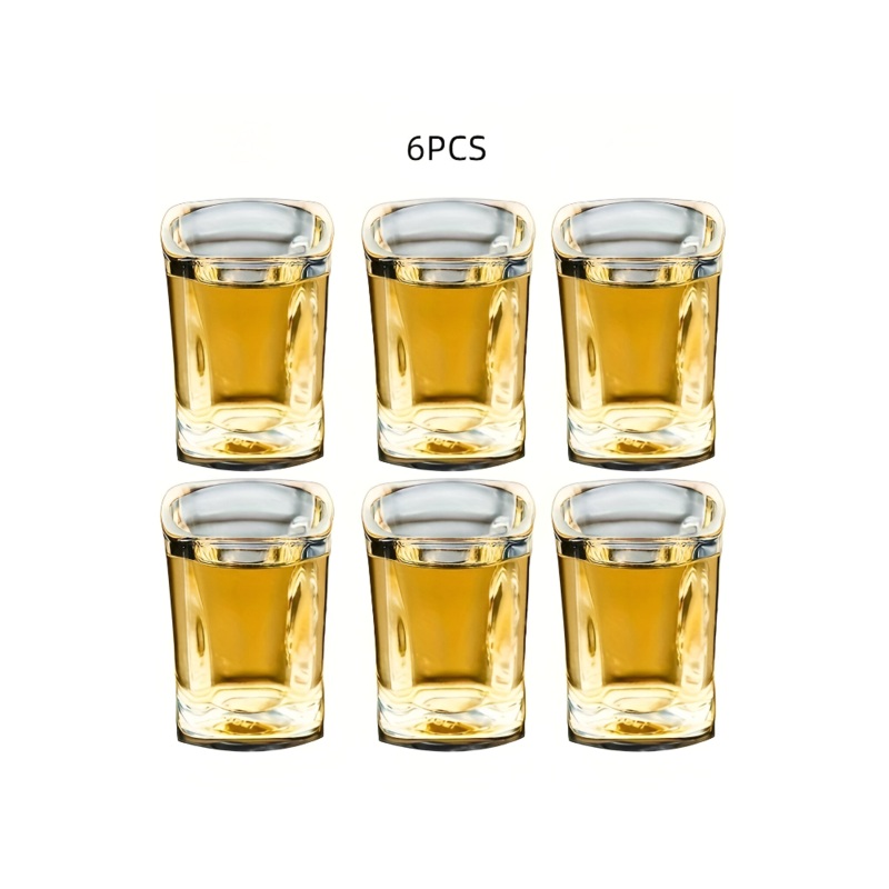 T - Elegant Glass Shot Cups x 6 Pcs