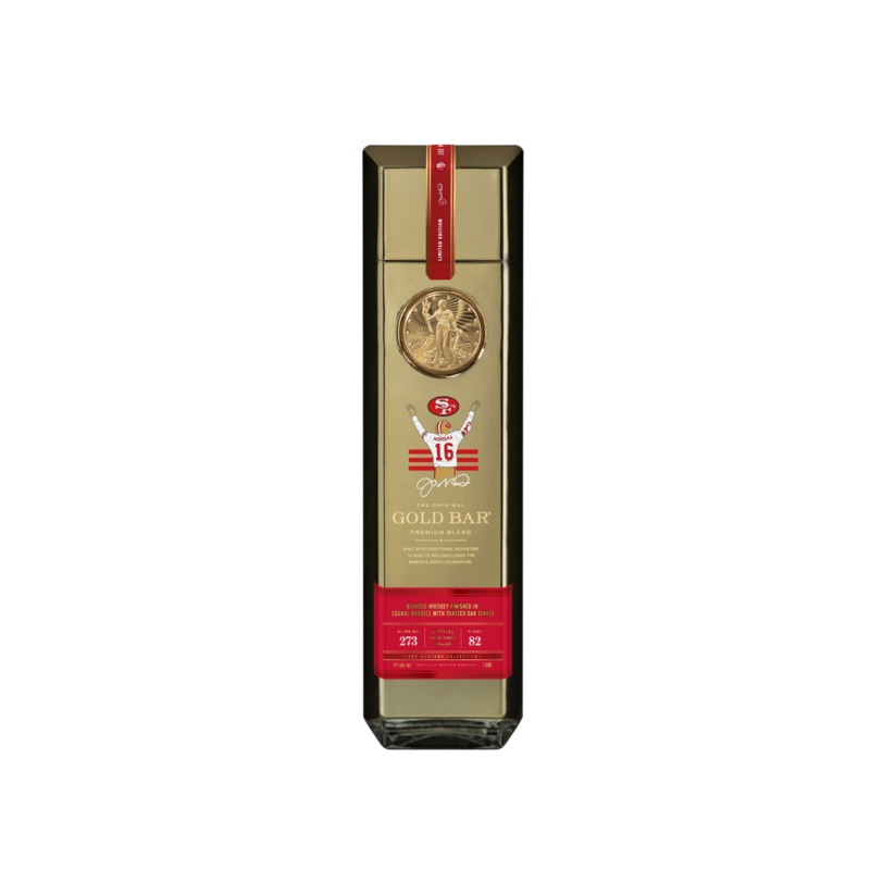 49ers Gold Bar Joe Montana Limited Edition Whiskey Blend No. 273