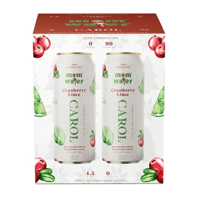 Mom Water Carol - Cranberry Lime Cocktail 12.oz 4 Pack