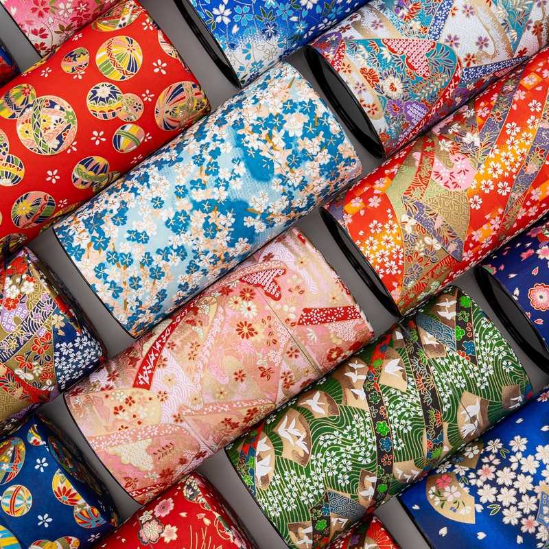 Japanese Washi Paper tea Tin 200g - 20 Patterns Tea Canister T01-B