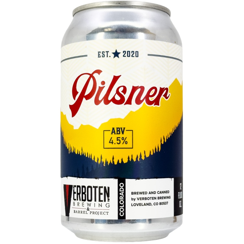 Verboten Brewing Pilsner Beer, Colorado