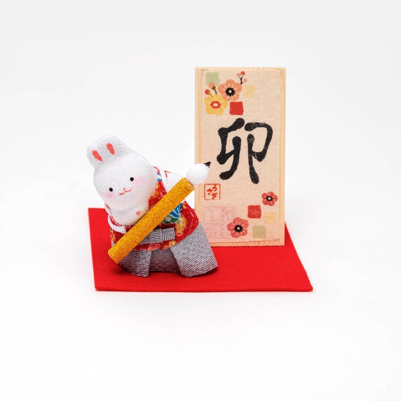 Handcrafted Peeking Rabbit Figure Zodiac Sign Year of Rabbit - R5