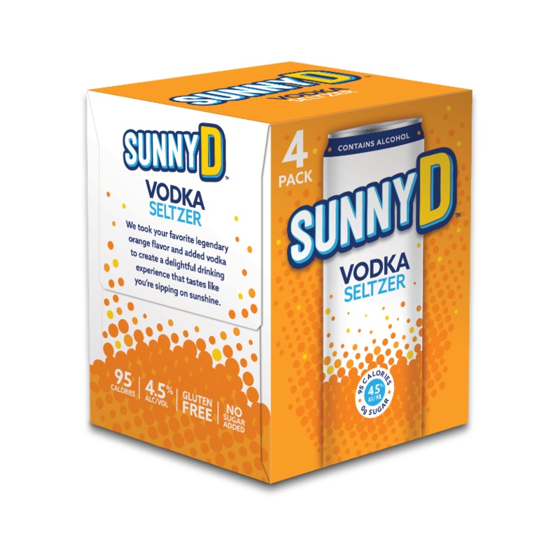 SunnyD Vodka Seltzer 4pk cans