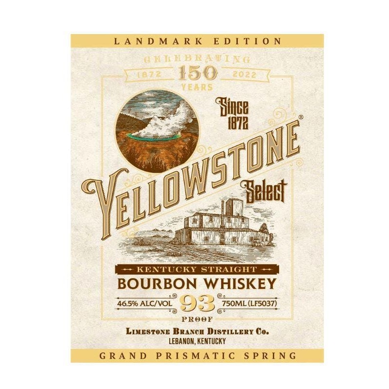 Yellowstone Select Bourbon Whiskey Grand Prismatic Spring - 150th Anniversary Landmark Edition 750mL