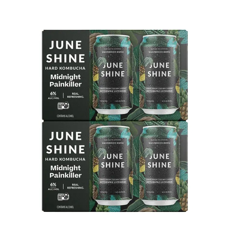 JuneShine Hard Kombucha Midnight Painkiller 4-PK