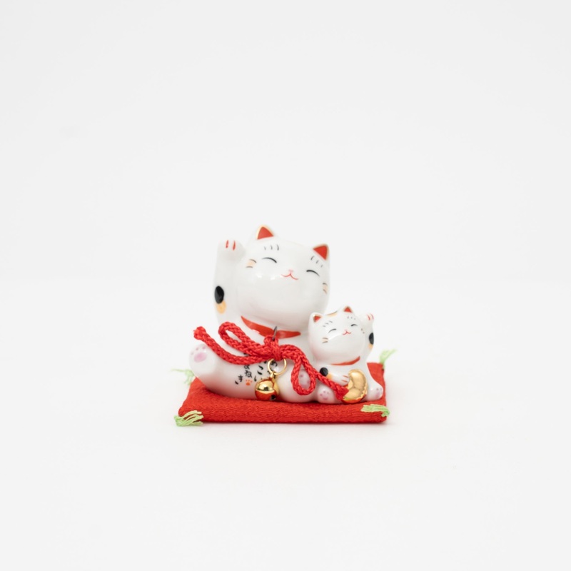 Yakushigama Porcelain Lucky Cat | Harmony & Good Fortune
