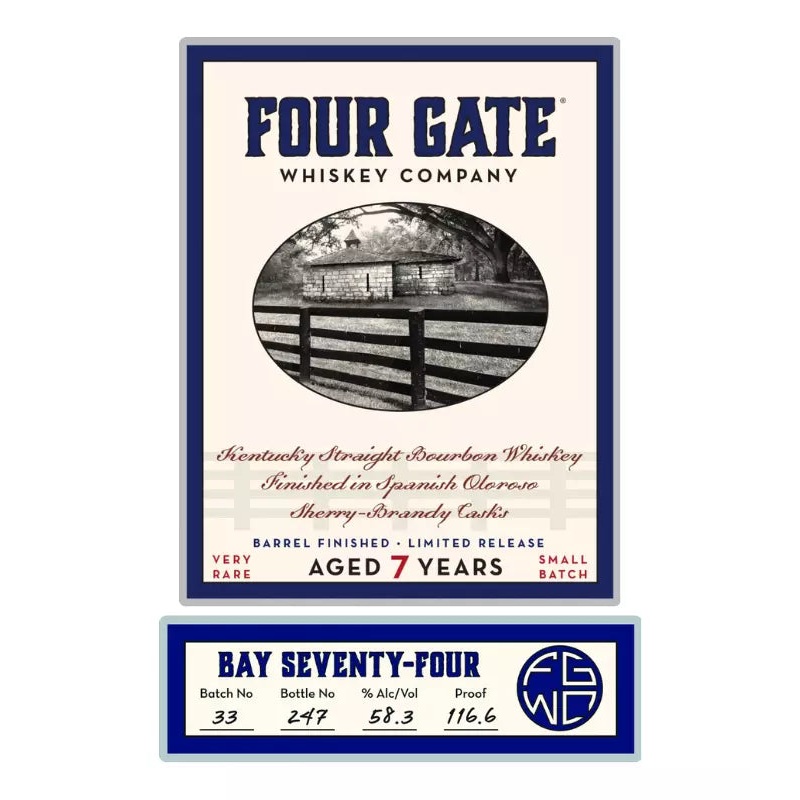Four Gate Bay Seventy-Four 7 Year Straight Bourbon 750mL