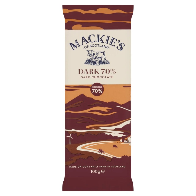 Mackie's 70% Cocoa Dark Chocolate 100G