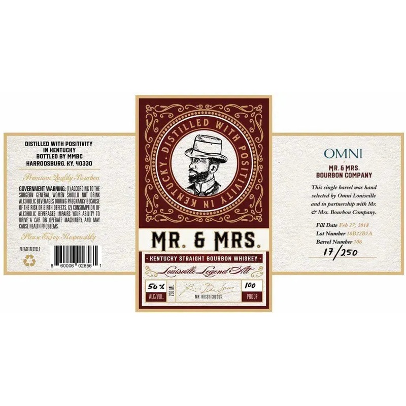 Mr. & Mrs. Kentucky Straight Bourbon Whiskey Louisville Legend Hill