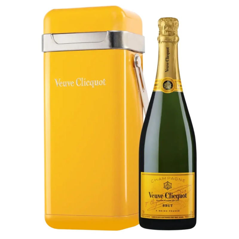 Veuve Clicquot Yellow Label Brut Champagne with Fridge Cooler Box
