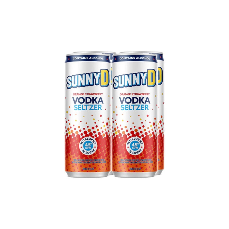 Sunny D Orange Strawberry Vodka Seltzer 4Pk