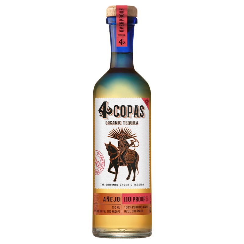 4 Copas Organic Aejo 110 Proof Tequila