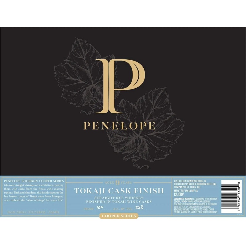 Penelope Tokaji Cask Finish 9 Year Rye Whiskey Cooper Series