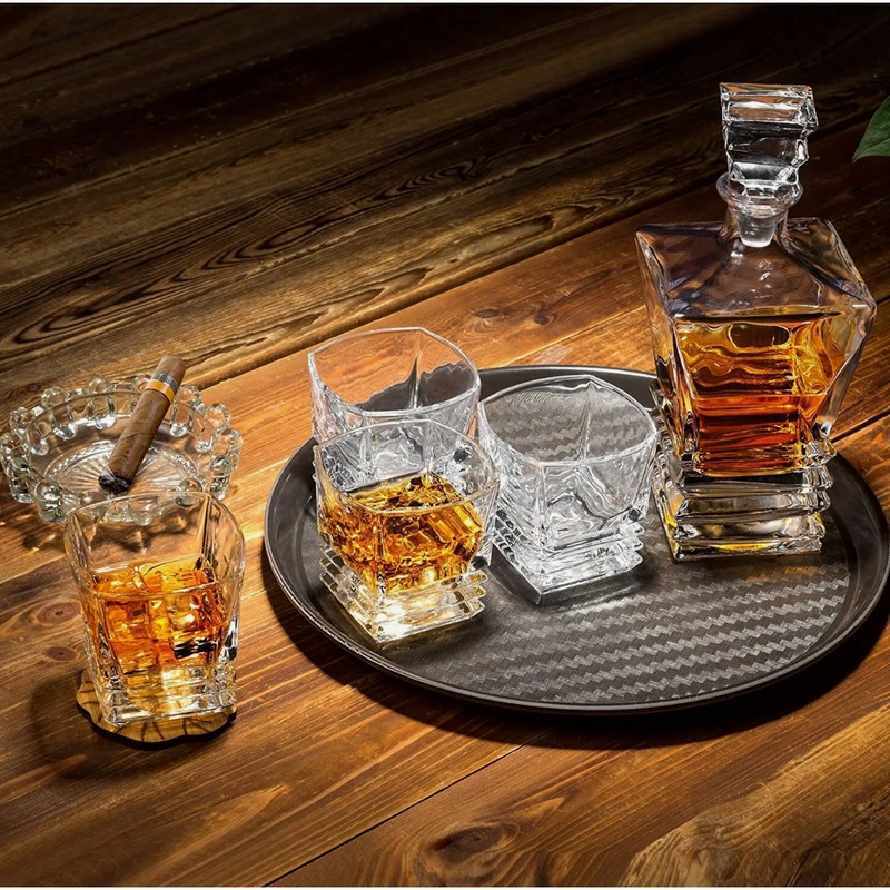 Decanter Whiskey Glass Serving Set