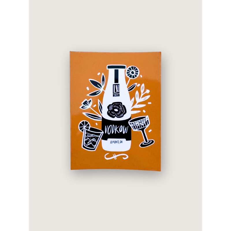 Vodkow Flower Bottle Sticker