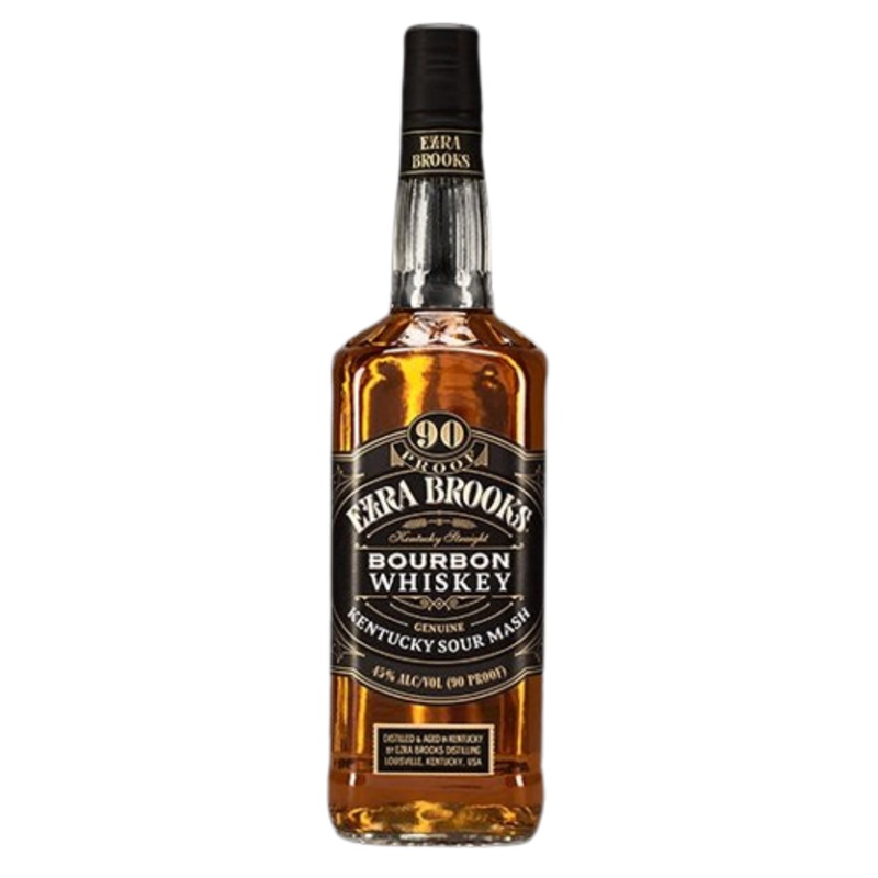 Ezra Brooks 90 Proof Sour Mash Bourbon Whiskey (750ml)