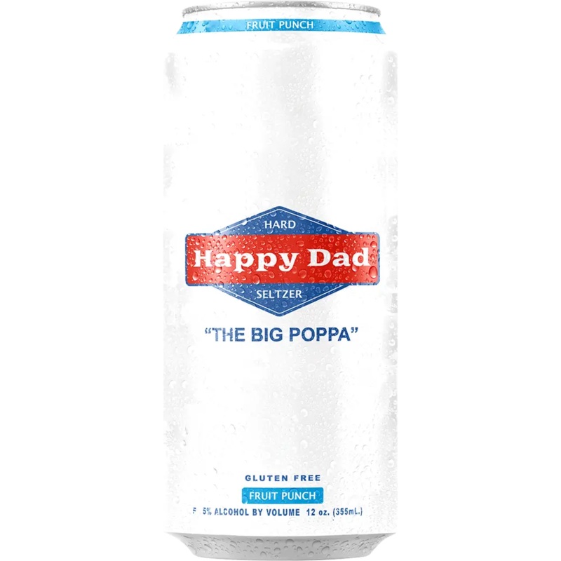 Happy Dad Hard Seltzer Big Poppa Fruit Punch Single 24oz